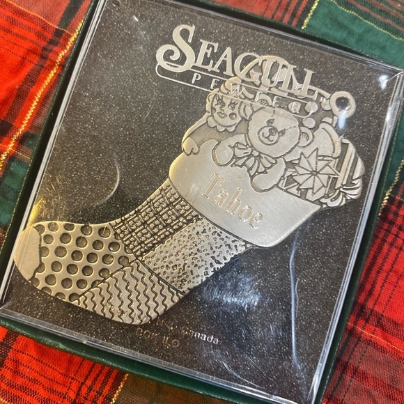 Seagull Pewter Stocking Christmas Ornament - Tahoe - Picture 2 of 3